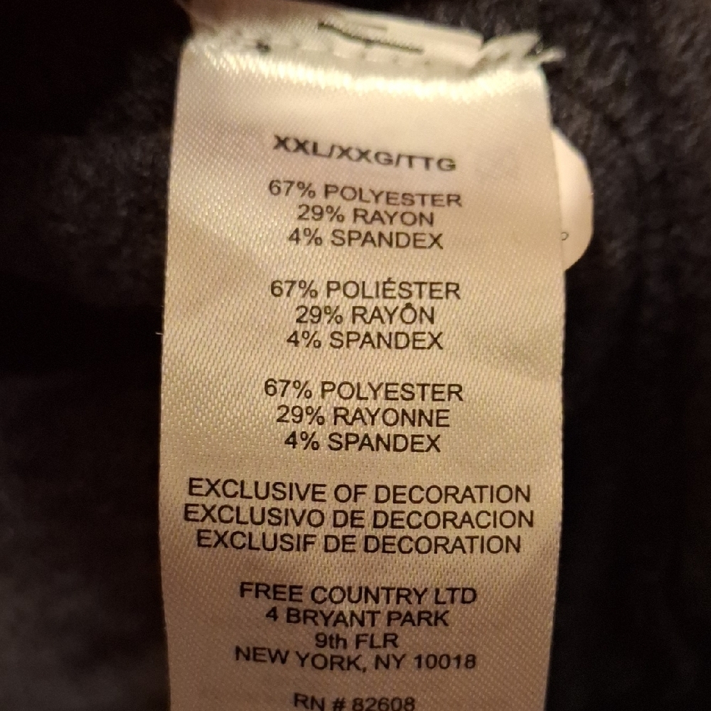 Free Country Camouflage Black Hooded Sweatshirt XXL ๐๐๐๐ - Picture 5 of 10